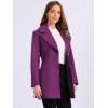 imageAllegra K Womens Elegant Overcoat Notched Shawl Collar Single Breasted Outerwear Winter Long CoatDark Purple