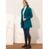 imageAllegra K Womens Elegant Overcoat Notched Shawl Collar Single Breasted Outerwear Winter Long CoatLake Blue