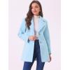 imageAllegra K Womens Elegant Overcoat Notched Shawl Collar Single Breasted Outerwear Winter Long CoatLight Blue