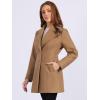 imageAllegra K Womens Elegant Overcoat Notched Shawl Collar Single Breasted Outerwear Winter Long CoatMid Brown