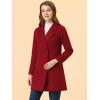 imageAllegra K Womens Notched Lapel Double Breasted Raglan Winter CoatsDark Red