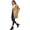 imageAllegra K Womens Notched Lapel Double Breasted Raglan Winter CoatsKhaki