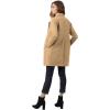 imageAllegra K Womens Notched Lapel Double Breasted Raglan Winter CoatsKhaki