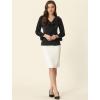 imageAllegra K Womens Ruffle Blouse for Business Work Elegant V Neck Long Sleeve Casual Dressy TopBlack