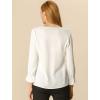imageAllegra K Womens Ruffle Blouse for Business Work Elegant V Neck Long Sleeve Casual Dressy TopWhite