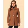 imageAllegra K Womens Single Breasted Turndown Collar Overcoat Vintage Winter Dress Coat with PocketsBrown
