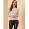 imageAllegra K Womens Sparkly Glitter Tops Shiny Metallic 80s Disco OutfitsBeige