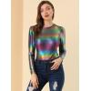 imageAllegra K Womens Sparkly Glitter Tops Shiny Metallic 80s Disco OutfitsMulticolor