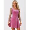 imageAllegra K Womens Sparkly Glitter Velvet Mesh Sheer Sleeve Star Metallic DressHot Pink