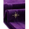 imageAllegra K Womens Sparkly Glitter Velvet Mesh Sheer Sleeve Star Metallic DressPurple