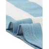 imageAllegra K Womens Striped Top Round Neck Tops Casual Long Sleeve ShirtGray Blue White