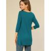 imageAllegra K Womens Tunic Tops Loose Fit Dressy High Low Round Neck 2025 Fall 34 Sleeve Long ShirtLake Blue