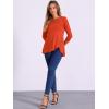 imageAllegra K Womens Tunic Tops Loose Fit Dressy High Low Round Neck 2025 Fall 34 Sleeve Long ShirtOrange