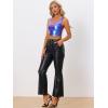 imageAllegra K Womens U Neck Sleeveless Halloween Party Clubwear Holographic Shiny Metallic Crop TopBlue Purple