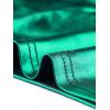 imageAllegra K Womens U Neck Sleeveless Halloween Party Clubwear Holographic Shiny Metallic Crop TopGreen