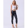 imageAllegra K Womens U Neck Sleeveless Halloween Party Clubwear Holographic Shiny Metallic Crop TopHolographic White