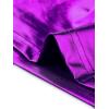 imageAllegra K Womens U Neck Sleeveless Halloween Party Clubwear Holographic Shiny Metallic Crop TopPurple