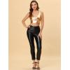 imageAllegra K Womens U Neck Sleeveless Halloween Party Clubwear Holographic Shiny Metallic Crop TopRose Gold