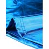 imageAllegra K Womens U Neck Sleeveless Halloween Party Clubwear Holographic Shiny Metallic Crop TopRoyal Blue