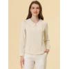imageAllegra K Womens Vintage Peter Pan Collar Shirt Cute Lacy Trim Long Sleeve BlouseApricot