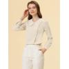 imageAllegra K Womens Vintage Peter Pan Collar Shirt Cute Lacy Trim Long Sleeve BlouseApricot