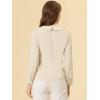 imageAllegra K Womens Vintage Peter Pan Collar Shirt Cute Lacy Trim Long Sleeve BlouseApricot