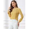imageAllegra K Womens Vintage Peter Pan Collar Shirt Cute Lacy Trim Long Sleeve BlouseBright Yellow
