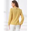 imageAllegra K Womens Vintage Peter Pan Collar Shirt Cute Lacy Trim Long Sleeve BlouseBright Yellow