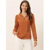 imageAllegra K Womens Vintage Peter Pan Collar Shirt Cute Lacy Trim Long Sleeve BlouseCaramel