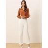 imageAllegra K Womens Vintage Peter Pan Collar Shirt Cute Lacy Trim Long Sleeve BlouseCaramel