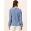 imageAllegra K Womens Vintage Peter Pan Collar Shirt Cute Lacy Trim Long Sleeve BlouseDusty Blue