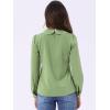 imageAllegra K Womens Vintage Peter Pan Collar Shirt Cute Lacy Trim Long Sleeve BlouseDusty Green