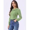 imageAllegra K Womens Vintage Peter Pan Collar Shirt Cute Lacy Trim Long Sleeve BlouseDusty Green