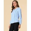 imageAllegra K Womens Vintage Peter Pan Collar Shirt Cute Lacy Trim Long Sleeve BlouseLight Blue