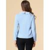 imageAllegra K Womens Vintage Peter Pan Collar Shirt Cute Lacy Trim Long Sleeve BlouseLight Blue