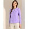 imageAllegra K Womens Vintage Peter Pan Collar Shirt Cute Lacy Trim Long Sleeve BlouseLight Purple