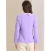 imageAllegra K Womens Vintage Peter Pan Collar Shirt Cute Lacy Trim Long Sleeve BlouseLight Purple