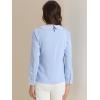 imageAllegra K Womens Vintage Peter Pan Collar Shirt Cute Lacy Trim Long Sleeve BlouseSky Blue
