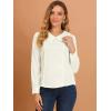 imageAllegra K Womens Vintage Peter Pan Collar Shirt Cute Lacy Trim Long Sleeve BlouseWhite