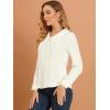 imageAllegra K Womens Vintage Peter Pan Collar Shirt Cute Lacy Trim Long Sleeve BlouseWhite