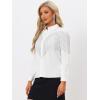 imageAllegra K Womens Western Fringe Blouse Long Sleeve Button Down Disco Cowgirl ShirtsWhite