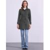 imageAllegra K Womens Winter Classic Outwear Overcoat with Pockets Single Breasted Pea CoatDark Grey