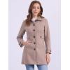 imageAllegra K Womens Winter Classic Outwear Overcoat with Pockets Single Breasted Pea CoatDusty Pink