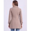 imageAllegra K Womens Winter Classic Outwear Overcoat with Pockets Single Breasted Pea CoatDusty Pink