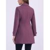 imageAllegra K Womens Winter Classic Outwear Overcoat with Pockets Single Breasted Pea CoatDusty Purple
