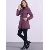 imageAllegra K Womens Winter Classic Outwear Overcoat with Pockets Single Breasted Pea CoatDusty Purple