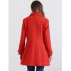 imageAllegra K Womens Winter Classic Outwear Overcoat with Pockets Single Breasted Pea CoatReds
