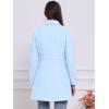 imageAllegra K Womens Winter Classic Outwear Overcoat with Pockets Single Breasted Pea CoatSky Blue
