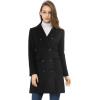 imageAllegra K Womens Winter Coat Elegant Notched Lapel Double Breasted Trench CoatBlacks