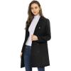 imageAllegra K Womens Winter Coat Elegant Notched Lapel Double Breasted Trench CoatBlacks